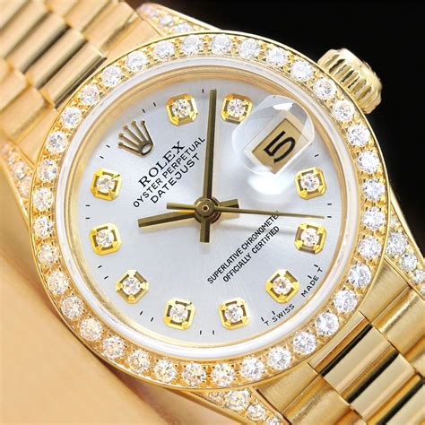 rolex watch with gold and diamond|Rolex watch diamond bezel prices.